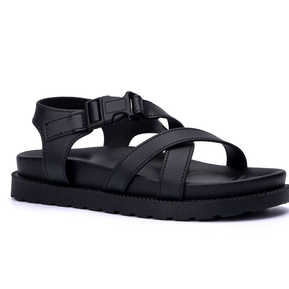Olivia Miller Black Sandals Slides  size 10